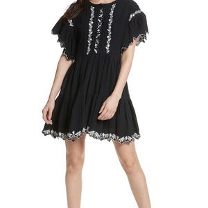 FREE PEOPLE Santiago Embroidered Minidress